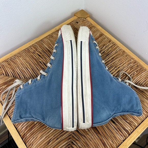 Converse Chuck Taylor Washed High Top Sneakers Sz 9.5 - Picture 6 of 11